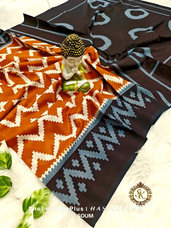 pure jaipuri cotton mol mol saree